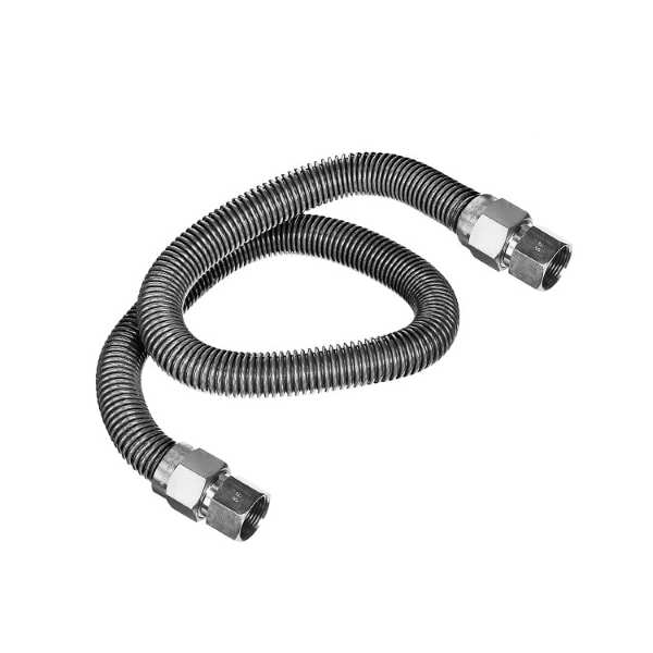 Flextron Gas Line Hose 3/8'' O.D. x 72'' Length with 3/8" FIP Fittings, Stainless Steel Flexible Connector FTGC-SS14-72H - main